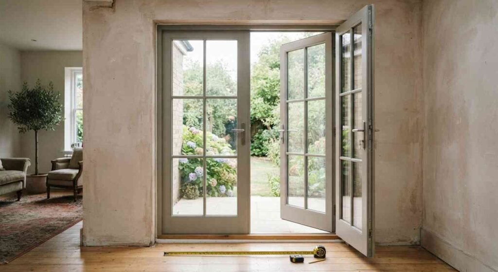 French window size opening direction glass and security considerations