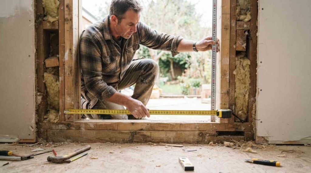 Measuring the width and height of a French window opening