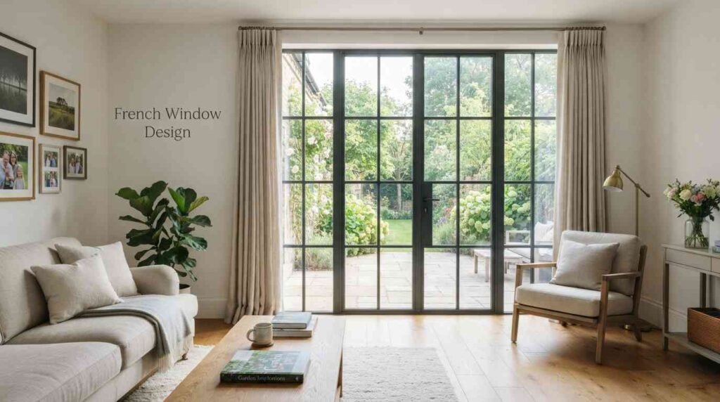 French window design in a modern home