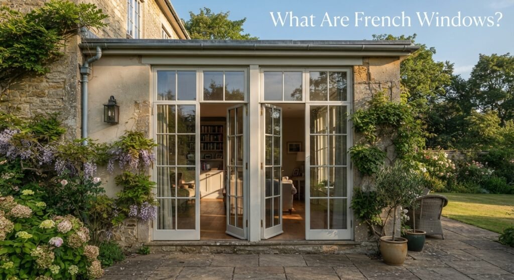 What are French windows with two center-opening casement sashes